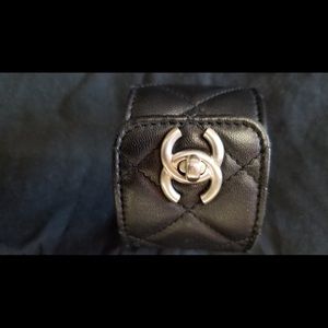 Authentic Chanel Leather Cuff Bracelet